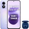 Xiaomi Redmi Note 17 4G,Smartphone,6+256 GB,IP65,Display AMOLED,Fotocamera 50 MP,120 Hz,Batteria 7700 mAh,Viola,Cuffie blu incluse