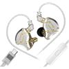 KINBOOFI KZ ZS10 Pro - Auricolari da gioco di tipo C, USBC, cuffie IEM con driver 4BA e 1DD, auricolari cablati KZ HiFi IEM con staccabile, per musicisti