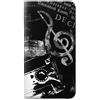 jjphonecase Music Cassette Note Flip Case Cover Custodia per Samsung Galaxy S9 Plus