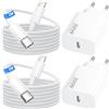 Bamkey Caricatore iPhone Rapido 30W con Cavo Lightning 2M in Nylon Intrecciato per iPhone 14 13 12 11 Pro Max SE, Alimentatore USB C Presa Muro e Cavo USB C a Lightning 2 Metri per iPad,Confezione da 2
