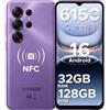 DOOGEESmart NOTE 56X PRO Cellulare Android 16 | 6,56 HD+ 90Hz, 6150mAh, 32GB+128GB fino a 2TB, Octa Core, NFC, 4G Dual SIM, impronta digitale e Face ID, jack da 3,5 mm,Purple
