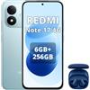 Xiaomi Redmi Note 17 4G,Smartphone,6+256 GB,IP65,Display AMOLED,Fotocamera 50 MP,120 Hz,Batteria 7700 mAh,Blu,Cuffie blu incluse