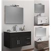 Bagno Italia Mobile Arredo Bagno ISA cm 100 Bianco wengè o larice con lavabo in Ceramica sospeso Mobili