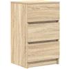 vidaXL Comodino con 3 Cassetti Rovere Sonoma 39x35x65 cm