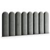 Muralo Pannello Imbottito da Parete Magic Velvet - 20x80 cm, Grigio | Cuscino da parete trapuntato in velluto, effetto 3D, montaggio a parete con colla, ideale come testiera del letto o schienale