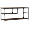 vidaXL Mobile TV Rovere Marrone 103x38x46,5 Legno Multistrato Acciaio