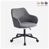 Produce Shop Sedia Girevole in Tessuto con braccioli per Ufficio Smart Working Kivri - Grigio Scuro