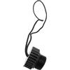 Ehaosea Tappo antipolvere regolatore DIN legatura girevole protezione | Tappo antipolvere per valvola del serbatoio DIN, in alluminio nero, 32 x 25 mm, calibro 5/8-14NPS, con attacco girevole.