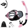 FAZCQDA Set da snorkeling per adulti, con spessore visivo | Set da snorkeling professionale per nuoto e immersioni. Include tappi per le orecchie con cordino e custodia
