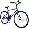 HOMASIS 700C Biciclette da Strada a 18 Velocità per Uomo e Donna | Bici da Città con Telaio in Lega di Alluminio, Freni a Pinza, Sella Comoda e Supporto per Cellulare, Biciclette Urbana