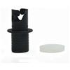 FACULX Adattatore Valvola Pompa PVC per Kayak 20x46mm | PVC , misura 20x46mm, per kayak e per canoe, per facile installazione, nero opaco