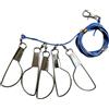 Generic Acciaio inossidabile Pesce Stringer con Multiplo | Mollette multiple separate per pesci, gancio a molla all'estremità del cavo, ritenzione dei pesci per pesca in riva e barca