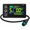 Aikaou S866 Display LCD Meter per scooter elettrico della bici 24V 36V 48V | Pannello di controllo per e-bike con connettore a 5 pin, tachimetro per bicicletta, contachilometri, computer per manubrio da