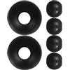 HOMSFOU 6 pezzi Terminali Cavo per Attrezzi Fitness in Acciaio e Nylon nero | Anti-scorrimento per Sicurezza Macchina, per Funi Metalliche e Tiranti, Uso in Palestra Domestica