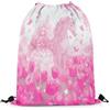 Generic Borsa con coulisse Cartoon Unicorn Princess Sacca sportiva sport 36x42cm | Sport String Zaino resistente Zaino con Coulisse per Festa nuotare Regalo