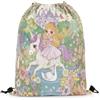 Generic Sacca Zaino Sportiva Unicorn Princess Zaino Sportiva Festa 36x42cm | Sacca sportiva resistente Zaino con Coulisse per spiaggia Palestra sport