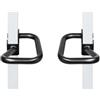 Generic J-Hook Dip Bar Attacchi per 2x2 Power Rack - Set di 2 | Barra per trazioni in acciaio resistente con impugnature in gomma per un forte sostegno, perfetta per allenamenti a casa e