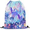 Generic Sacca sportiva Cartoon Unicorn Princess Sport String Zaino uomo e donna | 36x42cm Sacca Coulisse Carino Palestra Borsa per Best Friends spiaggia Palestra