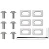 Jotekonoby Per viti M5 compatibili con keo, confezione da 6 con chiave esagonale per | Struttura in metallo resistente, resistente alle intemperie, compatibile con tacchetti SPD, 6 bulloni e rondelle