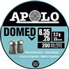 Apollo Apolo pellet per fucile ad aria compressa, calibro 25, 6,35 mm, 33 grani, E19912, argento