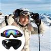 Myluatye 2pcs Occhiali da Sci,Maschera Sci,UV Protection Sunglasses, Antivento Occhiali da Neve,Occhiali da Motocross,per Attivit Sci Inverno