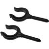 FACULX 2x Supporto Remi Nylon Nero 14.8cm per Gommone | Montaggio laterale stabile, nylon , riduce attrito metallo, per barche e gommoni, per facile installazione