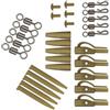 LivGrain Kit di accessori per pesca inferiore, 30 pezzi, per fiume e lago | Parti per rig in stile europeo, materiale anti-materiale, silicone flessibile, girelle incluse, pesca grossa