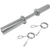 DONATIF Manubrio Palestra Olimpico ø 50 mm in Acciaio con Fermadischi a Molle, Manubri Regolabili per Dischi Palestra, Manubri Componibili 50 cm 3,5 Kg, Manubri Palestra e Home Gym