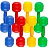 Imooreshine Pesi per Bambini con Suono - Set di manubri per Bambini da 8 Pezzi per Esercizi, Pesi a Mano in plastica Colorata per Esercizi mattutini e Danza