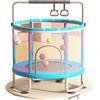 Aurikall Trampolino elastico per interni ed esterni per bambini con recinzione di sicurezza, canestro da basket, altalena, sacco da boxe e palline, trampolino per bambini piccoli