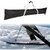 zeroupshop 420D Oxford Sacca da sci 185 cm cinghie regolabili 420D Oxford | Guscio resistente alle intemperie, mantiene l'attrezzatura asciutta, si adatta a sci standard, per cuciture durevoli