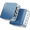 Glorlin Mini PC, AMD Ryzen 5 6600H (fino a 4,5 GHz), 16GB LPDDR5 1TB SSD | Mini Computer Desktop con W11-Pro per ufficio e ufficio, Dual LAN, WiFi 6, BT 5.3