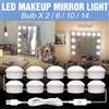 NONE Make Up Mirror Light LED lampada da parete bagno Vanity Lights lampada da toeletta dimmerabile continua decorazione camera da letto Nightlight