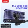 JEYI Dissipatore SSD JEYI M.2 con un Turbofan silenzioso, radiatore NVME 2280 dispositivo di raffreddamento efficiente per PC in lega di alluminio con Pad termico in Silicone