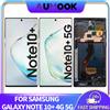 AUMOOK AMOLED LCD Per Samsung Galaxy Note 10 Plus Nota 10+ 4G 5G Display LCD Touch Screen Assemblea Digitale Con Telaio N976F parti LCD