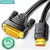 NONE SAMZHE 1080P 4K HDMI-Compatibile con cavo DVI Adattatore convertitore HD per Xbox PS4 TV Box Proiettore Monitor Cavo DVI a HDMI