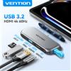 Vention 4 in 1 USB portatile 3.2 Gen2 4K @ 60Hz HDMI HUB PD 100W Adattatore di ricarica Docking Station per iPad Tablet MacBook Laptop