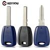 KEYYOU 10PCS Sostituzione Per Fiat Chiave Borsette Nero Vuoto Per Fiat 500 Ducato Transponder Chiave Uncut SIP22 /GT10/GT15R Lama Caso