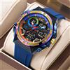 SMAEL 8118 Orologio da Uomo Alla Moda, Casual e Sportivo con Allarme Luminoso, Cronometro, Impermeabile e Antiurto, Multifunzione