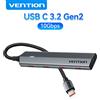 Vention USB C 3.2 Gen2 Hub a 4 Adattatore Tipo C Raffreddamento in Lega di Alluminio Splitter HUB USB C da 10 Gbps per iPhone 17 Samsung MacBook