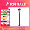 Outsunny Lampione stradale Outsunny da esterno, lampione solare da esterno, LED, lanterna classica, lampada da esterno, 30 Lm, altezza cm, nero