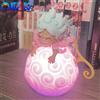 Bandai Luce Notturna Controllata da Voce della Serie One Piece Devil Fruit, Personaggi Anime di Luffy, Nico Robin, Chopper, Portgas·D· Ace, Giocattolo da Scrivania