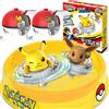 LDCX Trottola Pokémon con Personaggi Eevee Pikachu Charmander Squirtle Mew, Gioco Giroscopico, Set da Collezione, Giocattolo, Pokeball, Regalo