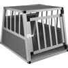 EUGAD Trasportino in Alluminio per Cani Gatti Animali Domestici, Gabbia Traspirante per Interni ed Esterni 69x54x50cm, Trasportino da Viaggio per Animali Domestici, Gabbia per Auto