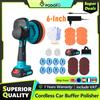 NONE Lucidatrice Orbitale Elettrica Senza Fili Podofo 6 Pollici, Kit Mini Lucidatrice a 6 Velocità Variabili 5500RPM per Auto e Barche, con 2 Batterie Ricaricabili
