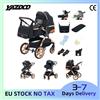 NONE Passeggino 3 in 1 High Landscape con seggiolino auto, telaio in alluminio premium, leggero, traspirante, ideale per l'estate, sistema da viaggio compatto e portatile per neonati