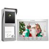TMEZON Monitor a 2 fili da 7 pollici con campanello cablato, sistema citofonico con pulsante touch e videocitofono.
