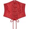 VONMELLI Corsetto Donna Retrò Ampia Cintura Elastica Pizzo Fino Corsetti Pirata Per Vestito Moda Cintura Donna Legata Corsetto Nero per Vestirsi Costume di Halloween