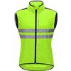 LINGKY Gilet Da Ciclismo Da Uomo, Leggera Traspirante Senza Maniche Cappotto Biciclette Gilet Antivento, Zip Integrale Giacca Da Corsa/MTB Riflettente Leggera