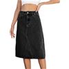 Mrat Gonna in denim con tasche per le donne UK Stretch Mid Wash aderente una linea gonne da donna eleganti jeans aderenti lavoro ufficio gonne al ginocchio lusinghiero dimagrante gonna midi vita Y2k